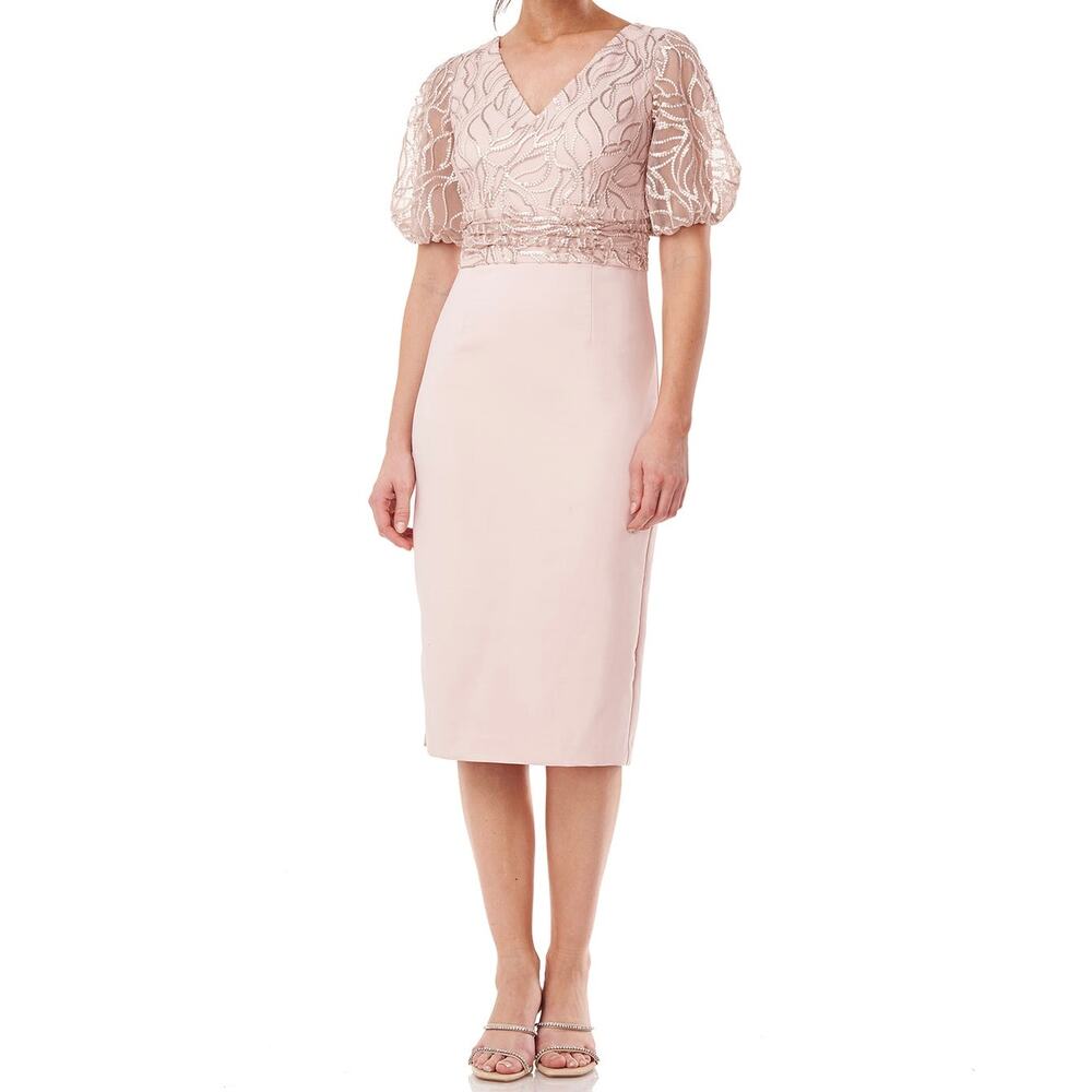 JS Collections Dress Women 2 Pink Knee Pencil Emersyn Evening Formal Mother Rose